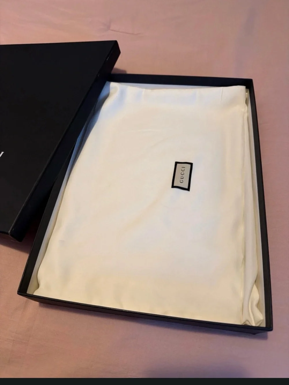 Gucci Black Embossed Leather Pouch
